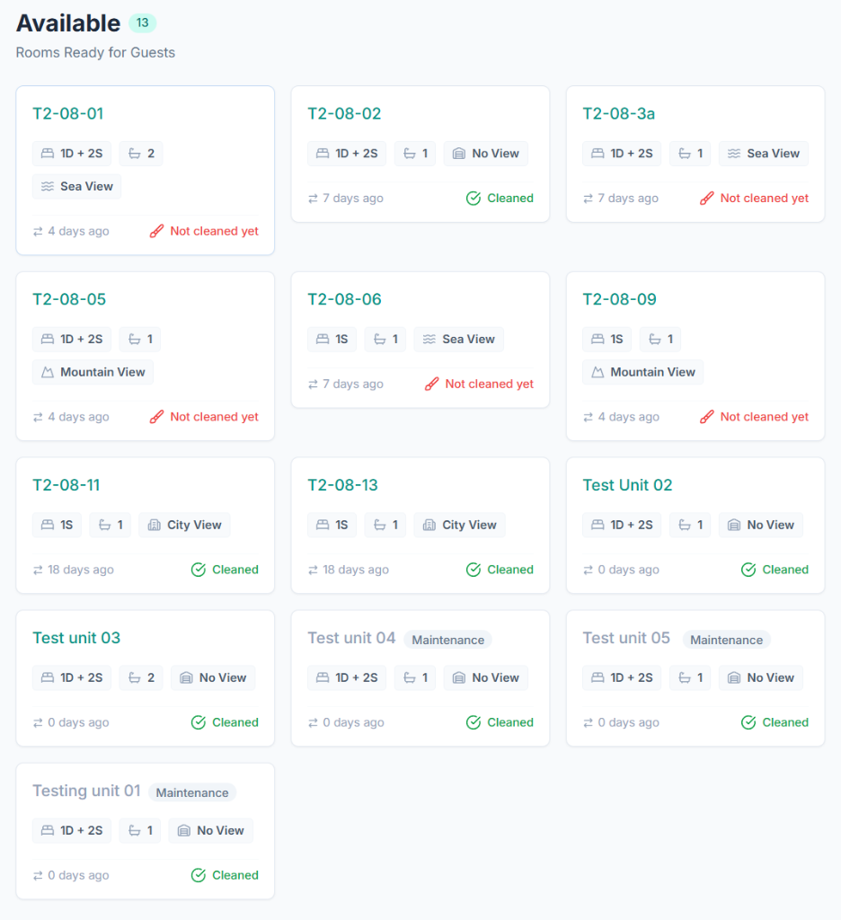 Room Availability Dashboard